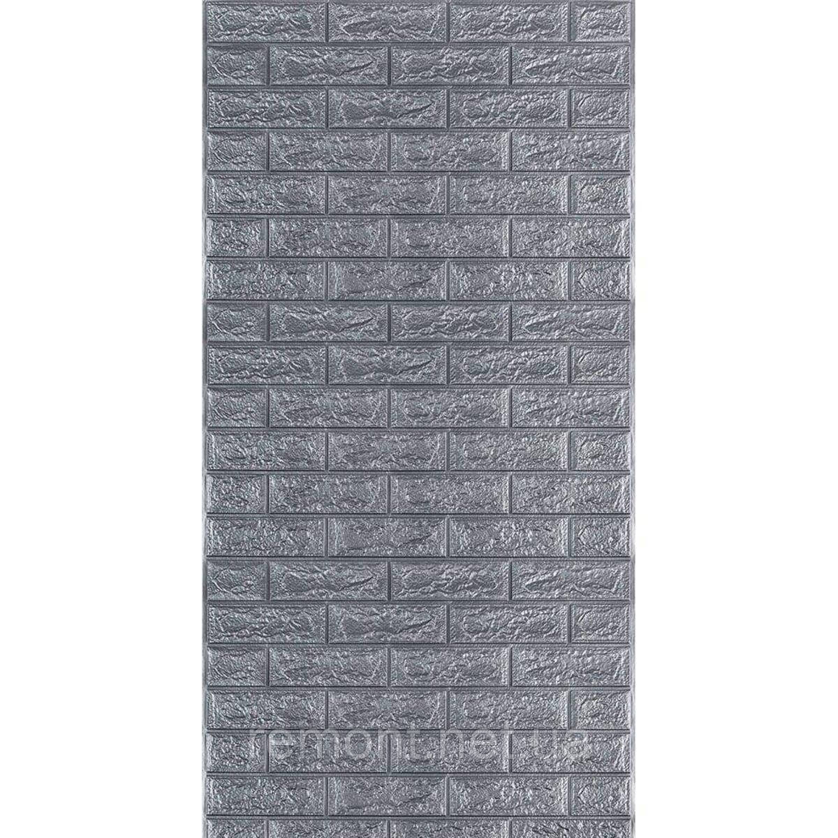 R017-2 Панель стінова в рулоні 3D 700х3080х2мм Сіра Цегла (D) SW-00002535, фото 1
