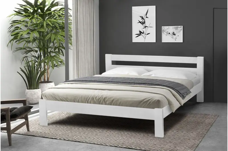 Ліжко полуторне Агат 120-200 см (біле), фото 1