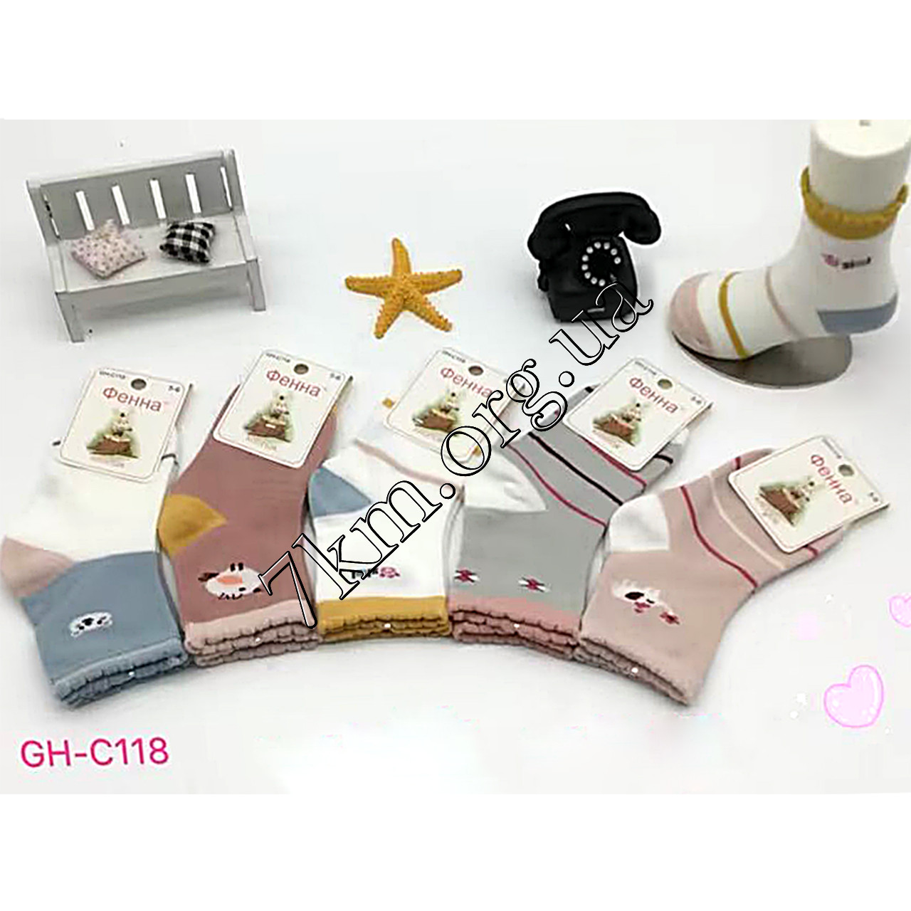 Шкарпетки дитячі Оптом для дівчаток 3-4 роки "Улюблені" Корона C118, фото 1