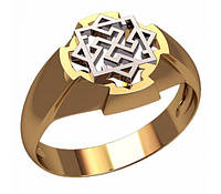 Золотое кольцо оберег "Валькирия" 4
