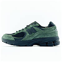 Мужские кроссовки New Balance 2002R Gore-Tex JJJJound Green Black, зелёные замшевые кроссовки нью беланс 2002