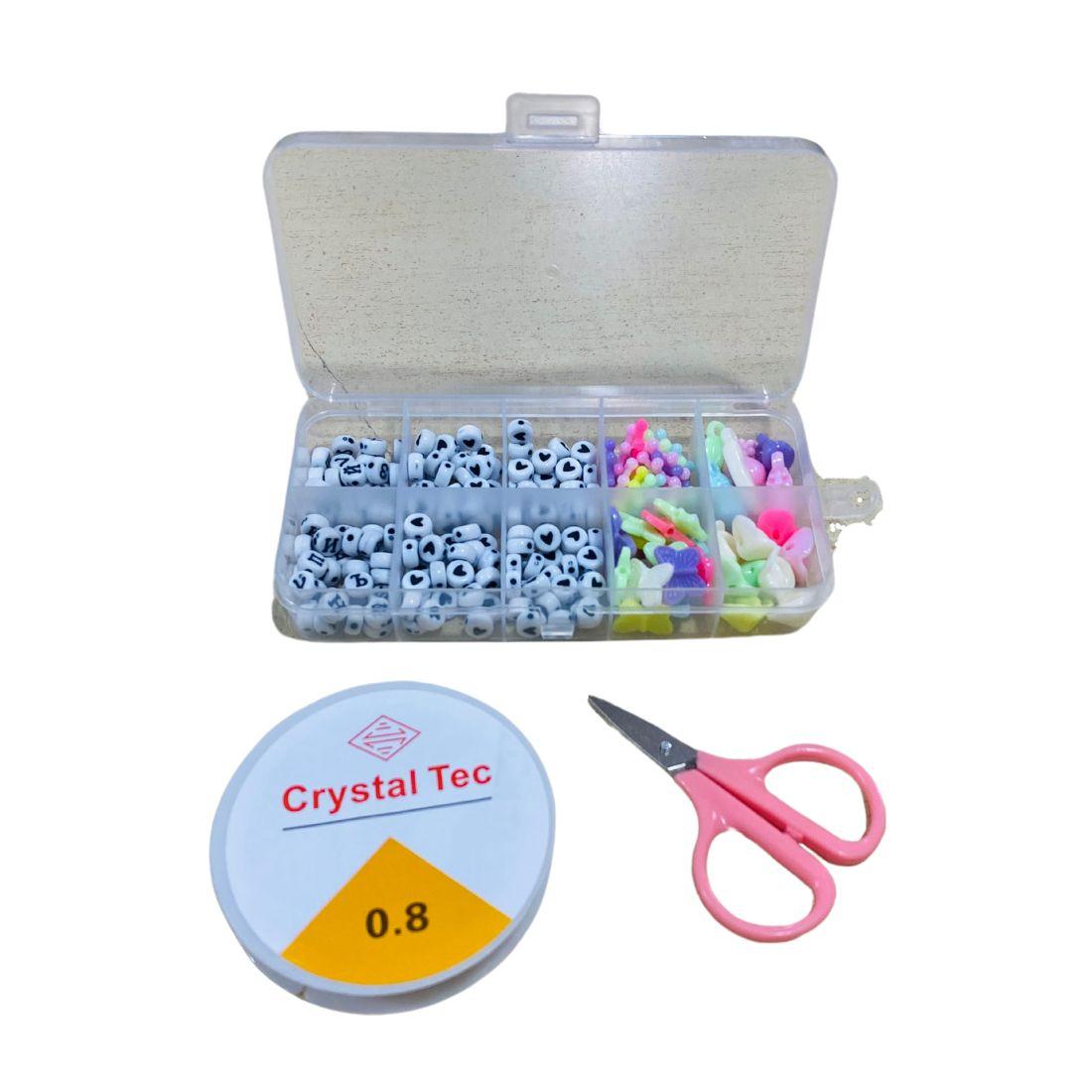 610-01 BB/B Набір бісеру, ножиці, волосінь, у пластиковому кейсі, фото 1