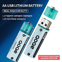 Литий-ионная аккумуляторная батарейка AOAE Li-ion AA 1.5V 2700mAh