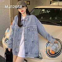 Куртка джинсова жіноча розмір M-XL (2кв) "KARMEN" недорого від прямого постачальника