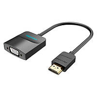 Адаптер Vention 42161, HDMI, VGA, 0.15 м., Черный