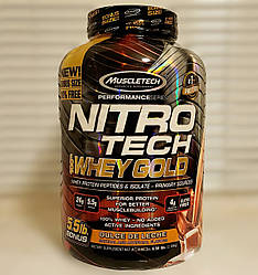 Изолят протеина MuscleTech Nitro Tech Whey Gold 2.51 kg мускултеч вей голд