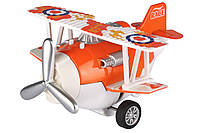 Детский металлический инерционный самолетик Same Toy Aircraft со светом и музыкой Оранжевый (SY8012Ut-1)
