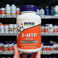 NOW Foods 5-HTP, гидроскитриптофан - природный антидепрессант, 50 мг, 180 капсул