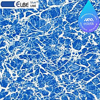 Пленка ПВХ для бассейна Elbtal Plastic SUPRA Marble blue мрамор синий (ширина 1,65м) Германия