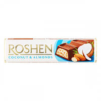 Батон Roshen Milk Chocolate с кокосом и миндалем 43 г