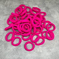 Набір гумок для волосся ø 4 см, колір- рожевий (Барбі), арт 016166, упаковка 25 шт, Рожевий
