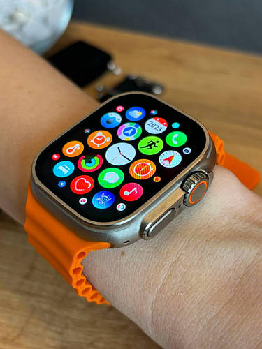 Умные яркие Smart часы Amoled Apple Watch 49mm, смарт-часы HK9 Ultra2 ...