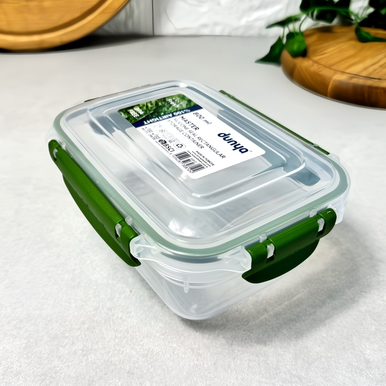 Контейнер пластиковий герметичний 0.8л Прямокутний 30812 Dunya