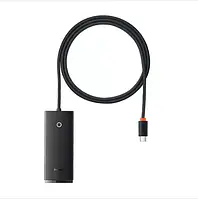 USB-HUB адаптер Baseus Lite Series Series 4-in-1 (Type-C to USB 3.0*4) (1m) WKQX030401 Black