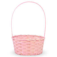 Кошик з лози рожева