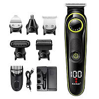 Машинка для стрижки волос Kemei KM-696 беспроводная аккумуляторная машинка 5в1 триммер для усов и бороды 8671