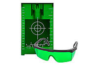 Мішень і окуляри для рівня лазерного Intertool — лазер зелений (MT-3068)