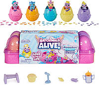 Игровой набор Хэтчималс Элайв с 5 мини фигурками Hatchimals Alive Egg Carton Оригинал