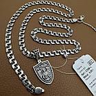 Кулон Архангел Михаїл та ланцюжок срібний комплект із чорнінням 925 проба, фото 3