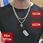 Кулон Архангел Михаїл та ланцюжок срібний комплект із чорнінням 925 проба, фото 7