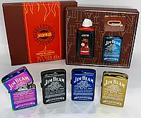 Зажигалка бензиновая в подарочной коробке "Jim Beam" Бензин, кремень, фитиль JIANTAI