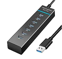 USB Hub разветвитель 7 портов USB 3.0 SUPER SPEED с LED подсветкой, 1.2м кабель