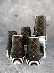 Стакана паперовий одноразовий 250 мл (уп-50 шт), паперовий кольоровий стакан для гарячих напоїв, кави, чаю