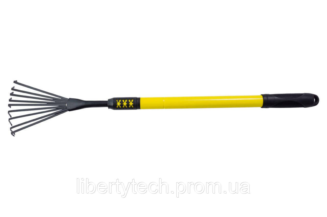 Грабли веерные Mastertool - 740-1015 x 160 мм резиновая ручка (14-6179) - фото 1 - id-p2094940255