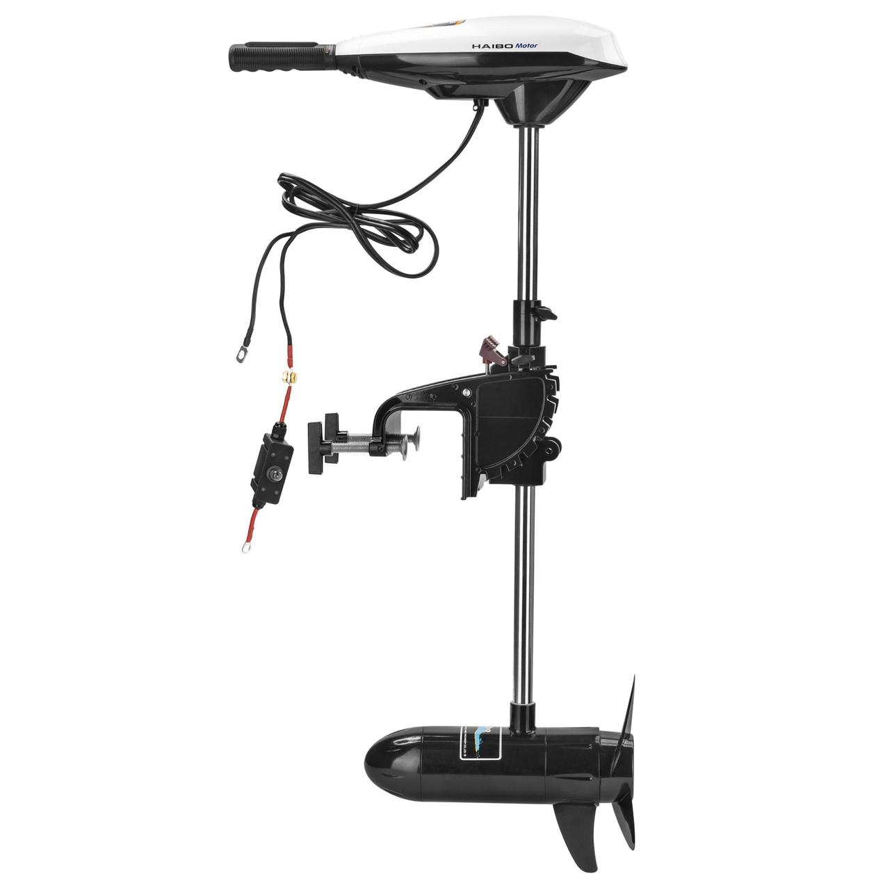 Електромотор для човна Haibo ET54L (Хаибо ЕТ54Л) 648 Вт тяга 54 lbs для прісної води 5 швидкостей румпельне управління, фото 1