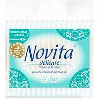 Ватные палочки NOVITA Delicate в пакете 100 шт.