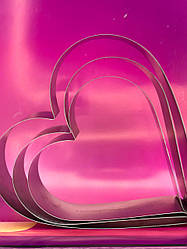 Набір форм для випічки "Серце" 3в1, кулінарні металеві фігурні форми у вигляді серця