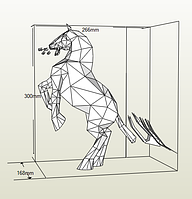 PaperKhan конструктор из картона 3D фигура конь лошадь Паперкрафт Papercraft подарочный набор сувернир игрушка