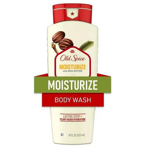 Гель для душу Old Spice Moisturize Body Wash with Shea Butter 532 мл (США), фото 2
