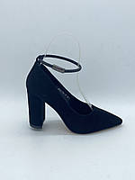 Замшеві туфлі на підборах. Erisses. Маленькі (33, 34, 35) розміри.