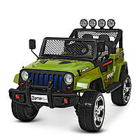 Детский электромобиль Джип Bambi M 3237 EBLR-10 Jeep, хаки