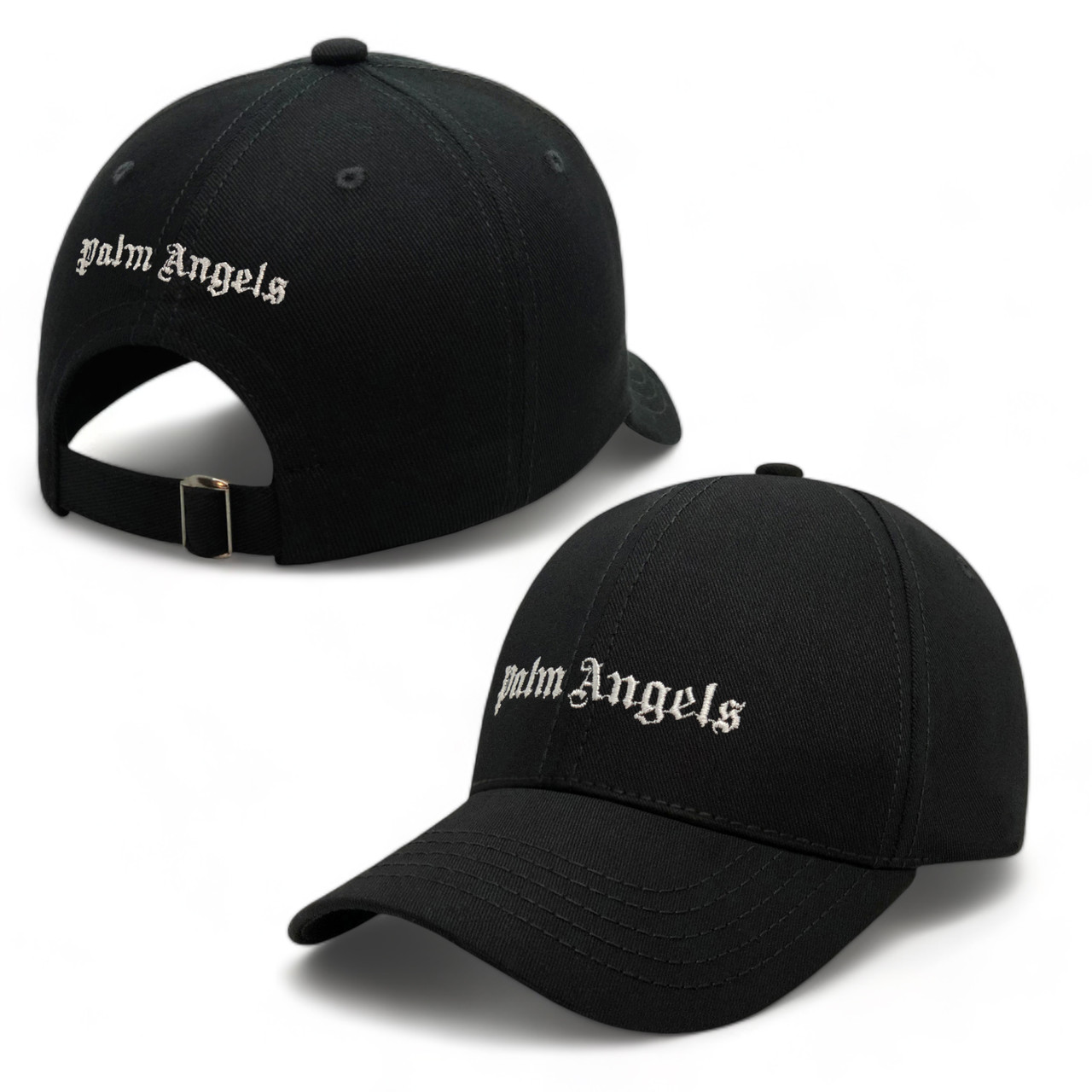 Бейсболка PA (Palm Angels) | Кепка PA із білою вишивкою | Чорний | M 54-58 \ L 59-62