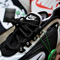 Кросівки чоловічі Nike Zoom 2k White Black Найк зум 2к чорно білі шкіра текстиль весна літо, фото 5