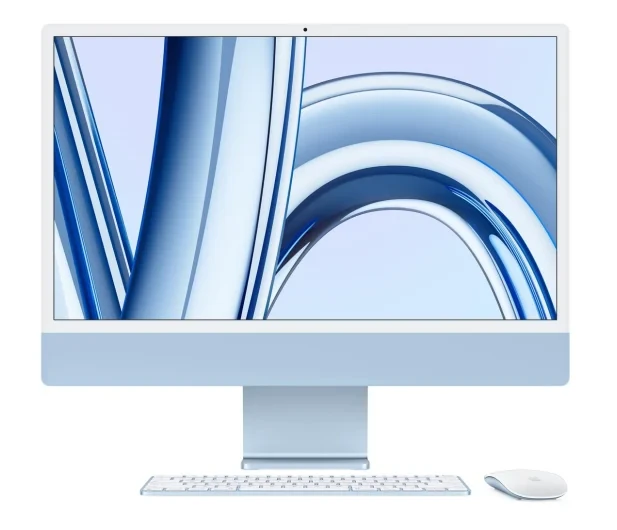 Моноблок Apple iMac 24 M3/8GB/512/MacOS Retina 4,5K Niebieski 10R GPU (MQRR3ZE/A)