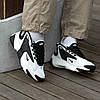 Кросівки чоловічі Nike Zoom 2k White Black Найк зум 2к чорно білі шкіра текстиль весна літо, фото 6