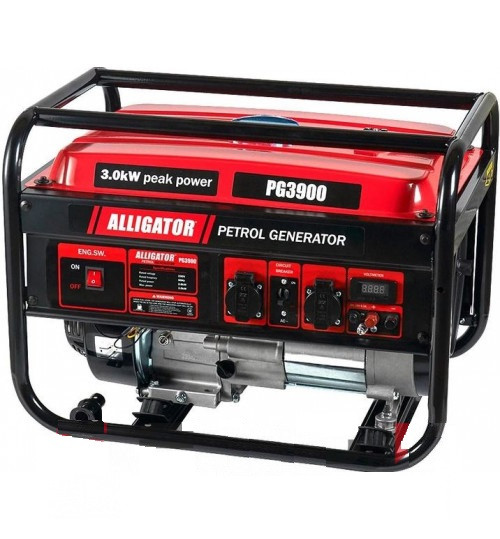 Генератор бензиновий "Alligator" 3,0кВт (ном 2,8кВт), 15л PG3900, фото 1