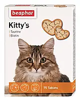 Лакомство для кошек Beaphar Kitty's с таурином и биотином для кошек, 75 таб