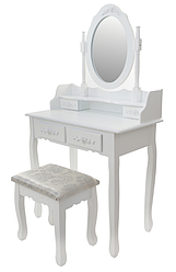 Косметичний туалетний столик з табуретом FUNFIT White (2781)