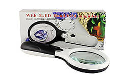 Лупа з двома лінзами та підсвічуванням 6902ab