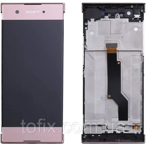 Дисплей Sony Xperia XA1 (G3112/G3116/G3121/G3123/G3125) модуль (екран, сенсор) з рамкою, оригінал, Рожевий