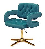 Крісло поворотне Gor GD-Modern Base з підлокітниками на золотій хрестовині зі стопами, фото 9