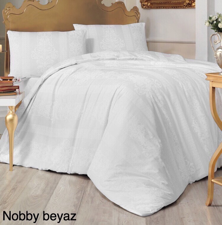Постільна білизна Altinbasak ранфорс сімейний розмір Nobby beyaz, фото 1