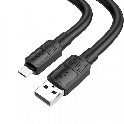 Кабель Hoco X84 Solid USB - MicroUSB 2.4A/1m (Чорний)