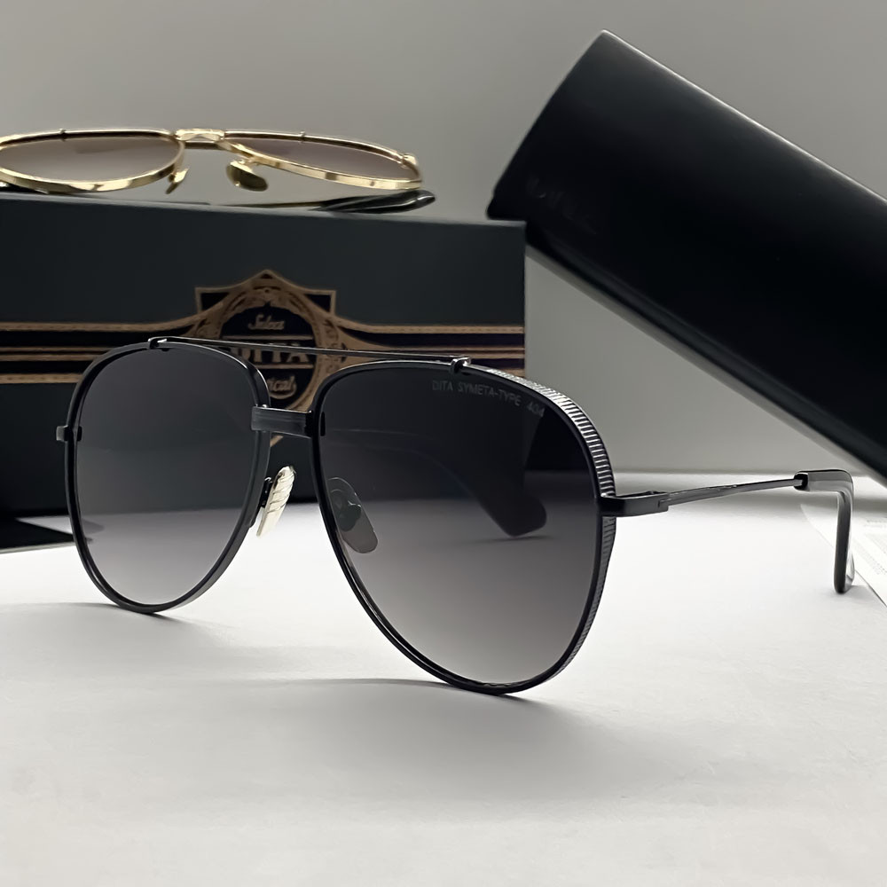 Жіночі сонцезахисні окуляри авіатори Dita (1099) black