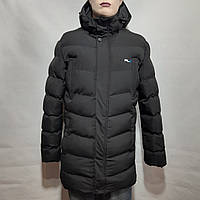 Розміри! М Чоловіча довга куртка парка зимова чорна RLX Код 2903
