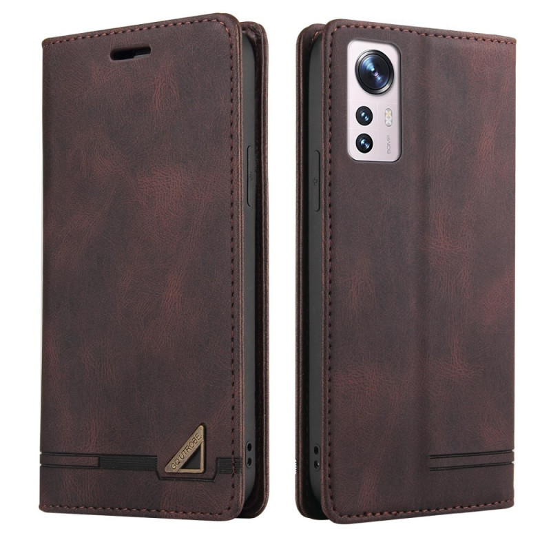 Чохол книжка на магніті G.Q. для Xiaomi Redmi Note 12S кавовий гаманець, фото 1